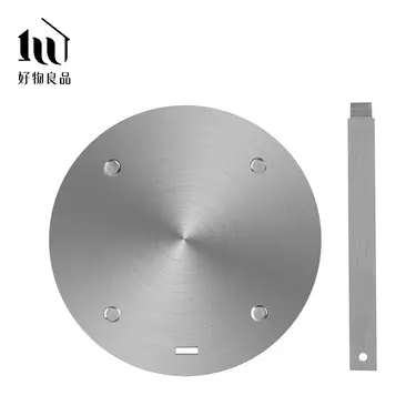 【好物良品】24cm_食品級430不銹鋼多功能解凍加熱導熱板/ 不鏽鋼原色 / 24cm