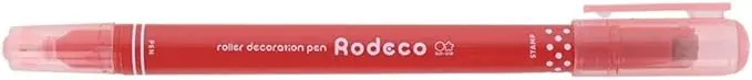 日本 sun-star Rodeco 雙頭裝飾筆/ 圓點/ 紅