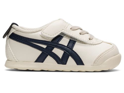 日本 Onitsuka Tiger MEXICO 66 KIDS 男/女款 童鞋 小童12-16 鬼塚虎 米色藍黑線/ 15 cm