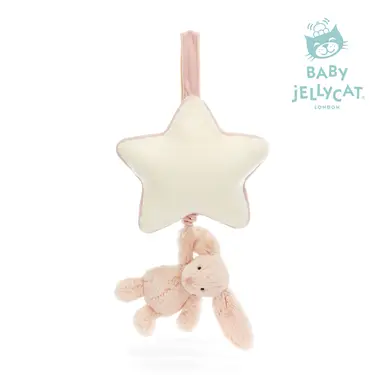 Jellycat馬卡龍粉兔音樂鈴