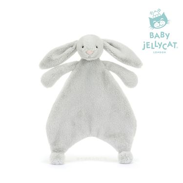 Jellycat雲灰銀兔安撫甜睡巾