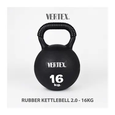 【VERTEX】16KG 橡膠壺鈴2.0 黑色