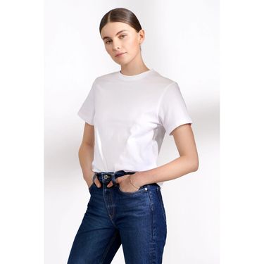 Bread & Boxers Crew-Neck Cotton 純有機棉女用圓領T/ 白/ M