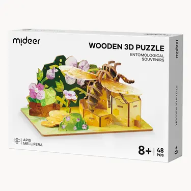 MiDeer創意昆蟲立體拼圖/ 西方蜜蜂