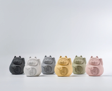 氺の尼 泥研製所胖胖招福貓/ 6cm/ 單入/ 戀愛粉