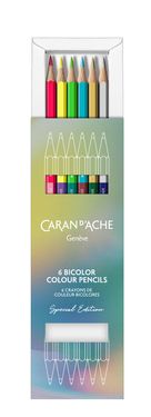 CARAN D'ACHE Claim Your Style Ed.5雙色色鉛筆組/ 6支/ 12色