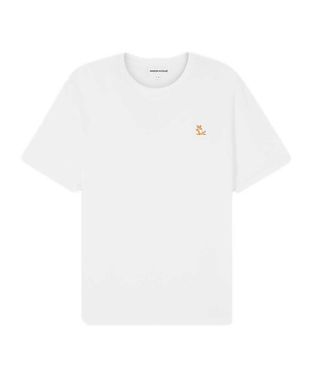 MAISON KITSUNÉ 明亮白悠閒狐狸LOGO經典短TEE/中性/ XL