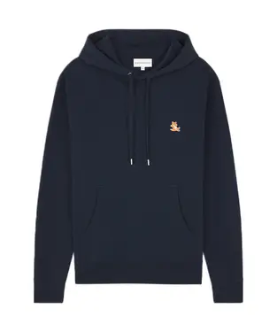 MAISON KITSUNÉ 午夜藍悠閒狐狸LOGO經典連帽衛衣/中性/ M