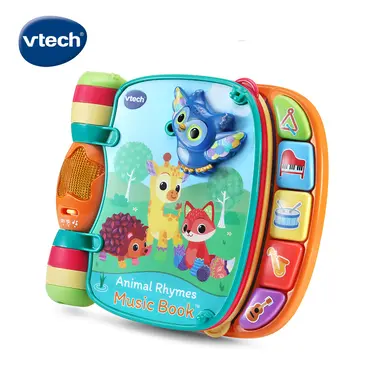 vtech音樂啟蒙學習翻翻書/ 貓頭鷹/ 藍