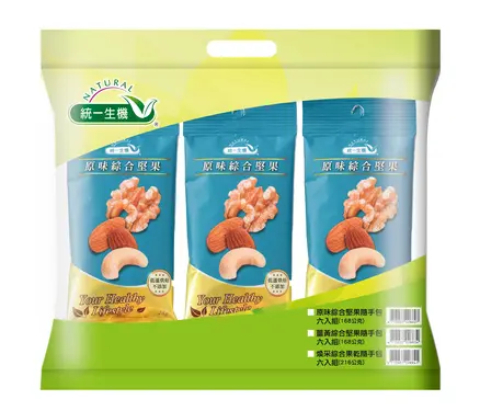 統一生機原味綜合堅果隨手包/ 6入/ 組
