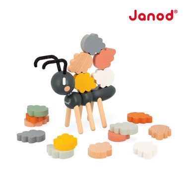 Janod北歐簡約木玩/ 螞蟻背樹葉