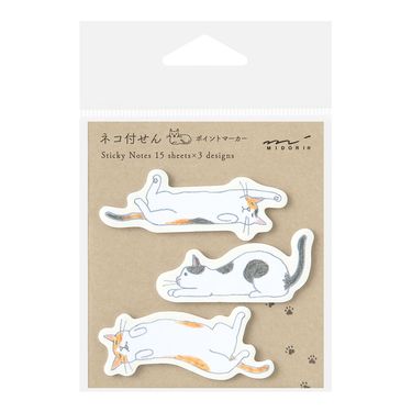 日本 MIDORI 便利貼 Point/ 伸展貓咪