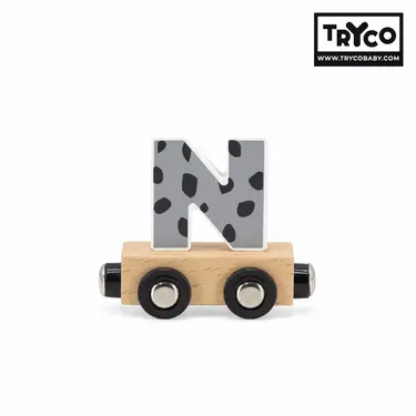 比利時Tryco木製字母火車/ 字母N/ 單入