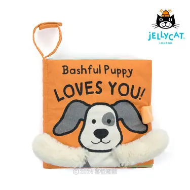 Jellycat感官布書尾巴書/ Bashful Puppy Loves You Book狗狗愛你