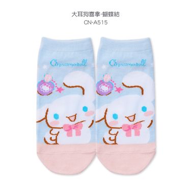 【ONEDER旺達棉品】三麗鷗大耳狗短襪/ 蝴蝶結-15/ 15-22