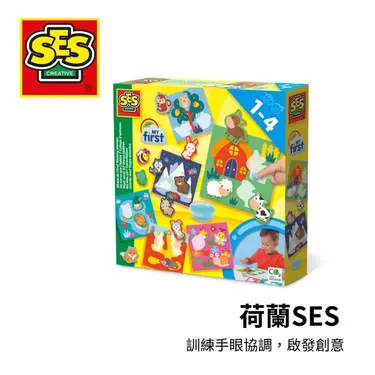 SES Creative DIY手作系列認知膠水貼畫/ 動物住在哪/ 14401