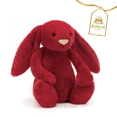 Jellycat奢華致臻安撫兔/ Scarlett 緋紅玫瑰/ 51cm