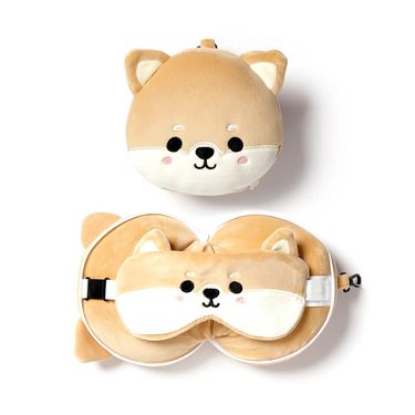 travelMall 2in1眼罩+枕頭/ 柴犬