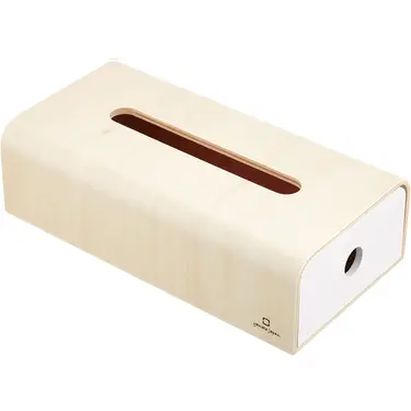 yamato japan soft pack純手工木製簡約風格抽屜式面紙盒/ 白色