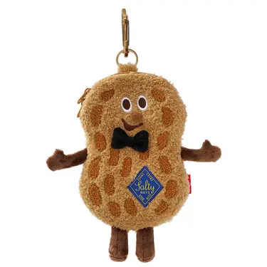 GLADEE捲毛布花生熊造型手機斜背小包