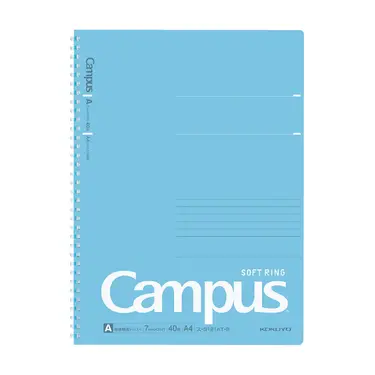 KOKUYO Campus軟線圈點線筆記本/ A4/ 淺藍
