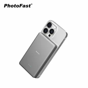 PhotoFast Mag Slim超薄磁吸無線行動電源/ 10000mAh/ 太空灰