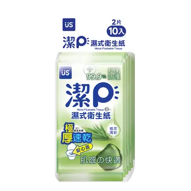 優生潔P濕式衛生紙/ 植萃清新/ 2片*10入