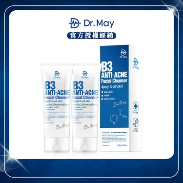 【Dr. May美博士】B3專業毛孔調理潔顏乳(120ml/瓶)x2