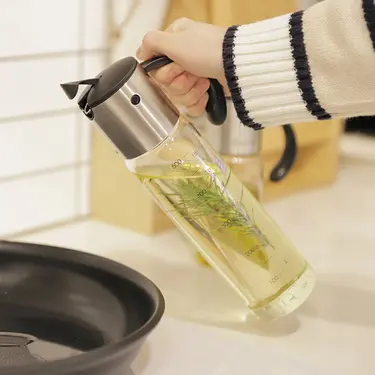 日本霜山 耐熱玻璃自動開合油壺-500ml