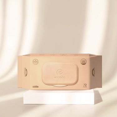 enblanc有蓋純水濕紙巾/ 棕色輕厚竹子/ 72抽