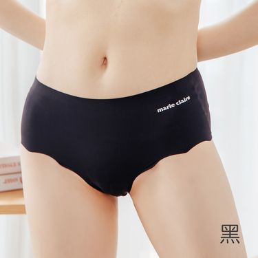 【ONEDER旺達棉品】美麗佳人裸感中腰無痕內褲/ 黑/ L