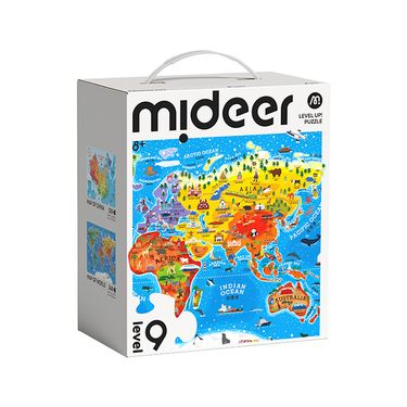 Mideer進階式拼圖/ 世界地圖/ Level 9