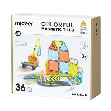 Mideer多彩透光磁力片/ 建築工程/ 36PCS