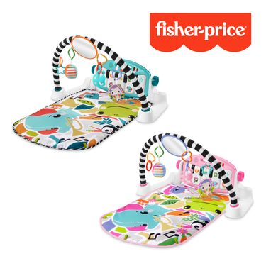 【Fisher price 費雪】可愛動物鋼琴健身器-藍色