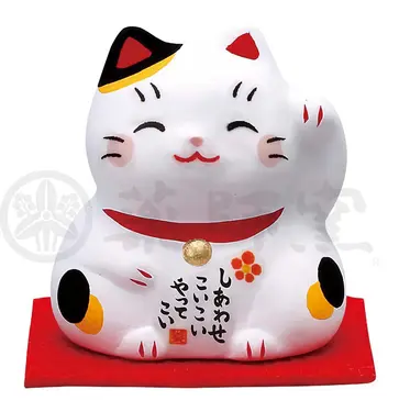 日本藥師窯錦彩大福招財貓/ 三花貓