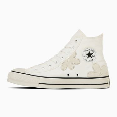 日本限定 Converse ALL STAR Ⓡ SUEDEFLOWER HI 高筒 立體花卉款 米白色/ 24.5 cm