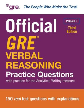 Official GRE Verbal Reasoning Practice Questions Vol. 1 (3 Ed.)