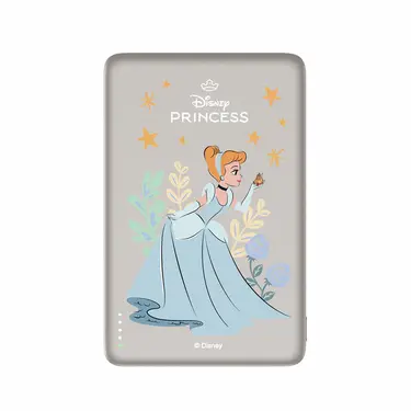 迪士尼超薄磁吸無線快充行動電源/ 10000mAh/ 灰姑娘