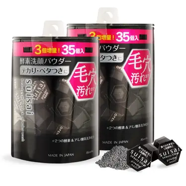 KANEBO 佳麗寶 suisai 黑炭泥淨透酵素粉(增量限定裝)(0.4gX35顆)X2入-公司貨