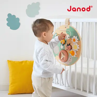 Janod北歐簡約木玩/ 忙碌寶寶學習掛板