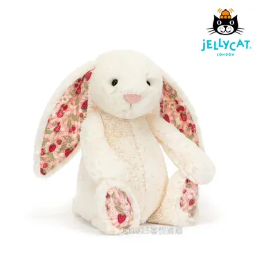 Jellycat碎花典雅白兔/ Berry/ 31cm