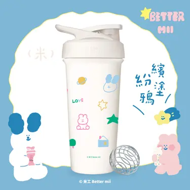 Blender Bottle Sleek按壓式不鏽鋼水壺/ 米工聯名/ 繽紛塗鴉/ 25oz/ 740ml