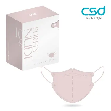 CSD中衛醫療口罩/ 成人立體3D/ Purely Nude/ 10度裸/ 30片/ 盒