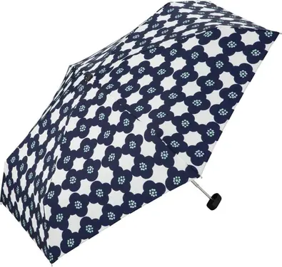 日本 Wpc. 晴雨兩用 UV80%折傘/ Camellia Navy