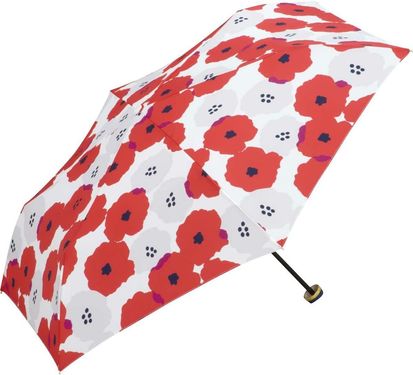日本 Wpc. 晴雨兩用 UV80%折傘/ Pioni Red