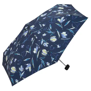 日本 Wpc. 晴雨兩用 UV80%折傘/ Floating Tulips Navy