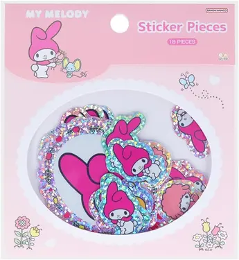 日本 sun-star 三麗鷗 Sanrio Characters 單張貼紙包/ My Melody/ 粉