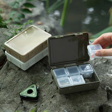 日本霜山 日系扁形款PP聚丙烯收納盒(附內盒X6)-3入/ 沙色