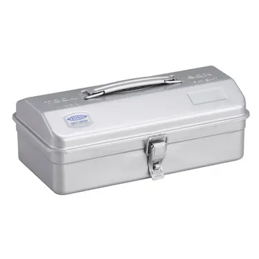 日本TOYO STEEL山型提把式鋼製單層收納工具箱Y-280/ 銀