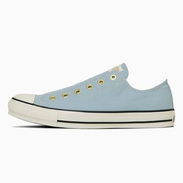 日本限定 Converse ALL STAR SLIP FE GD OX 低筒 金扣懶人帆布鞋 清新淺藍/ 23.5 cm